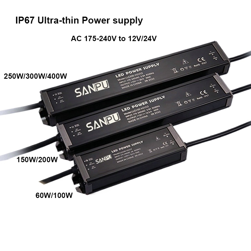 Outdoor Lighting Transformer Box - Fuente de Alimentación Ultrafina Impermeable IP67,