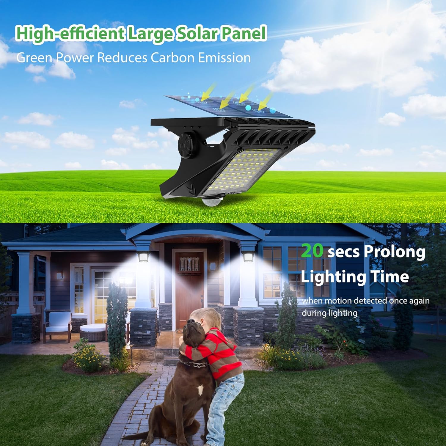 Outdoor Lighting Deck - Luces solares de 45 LED para