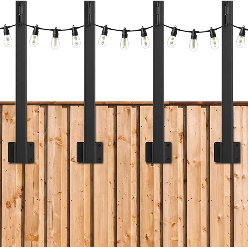 Outdoor Lighting For Fence - Postes de metal para luces de