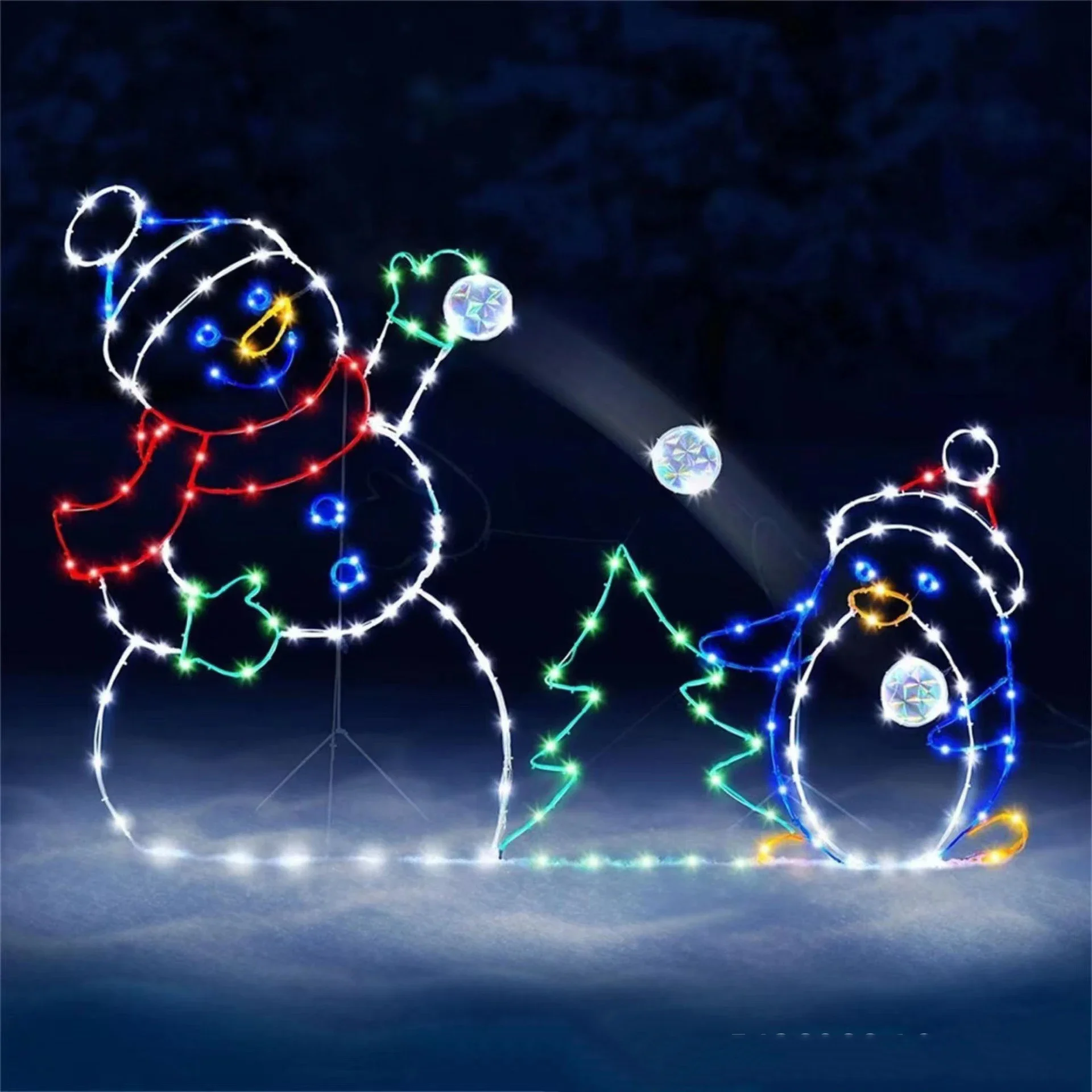 Bola de nieve animada, luz LED - Outdoor Lighting For Backyard reseña y precio