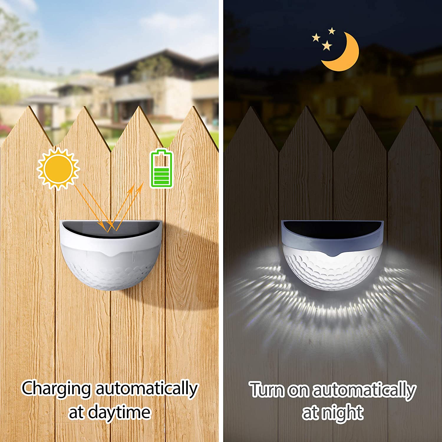 Lámpara Solar LED para Exterio - Outdoor Lighting For Fence reseña y precio
