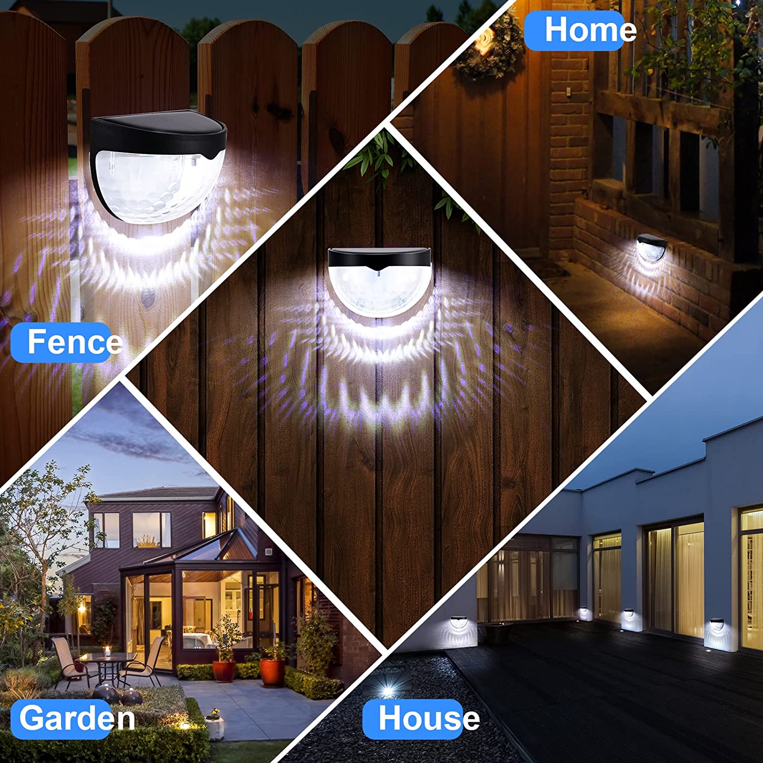 Lámpara Solar LED para Exterio - Outdoor Lighting For Fence reseña y precio