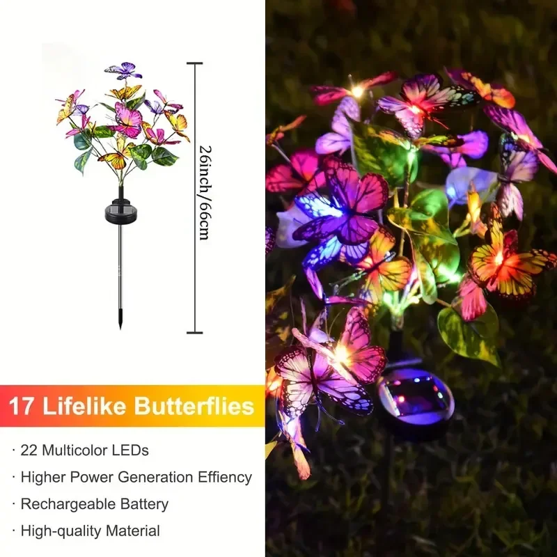 Luces LED solares de mariposa  - Outdoor Lighting Led Fixtures reseña y precio