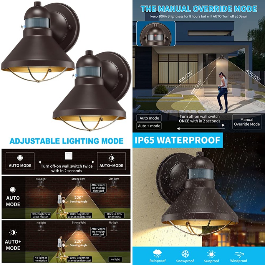 Paquete de 2 Lámparas de Pared - Outdoor Lighting Led Fixtures reseña y precio