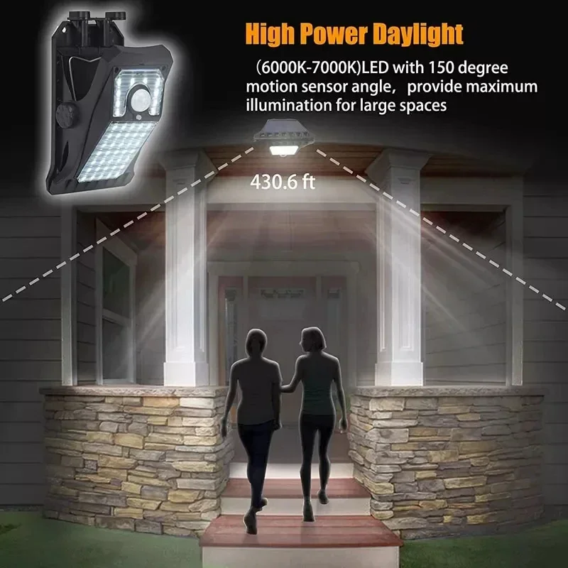 Luces solares de 45 LED para e - Outdoor Lighting Deck reseña y precio