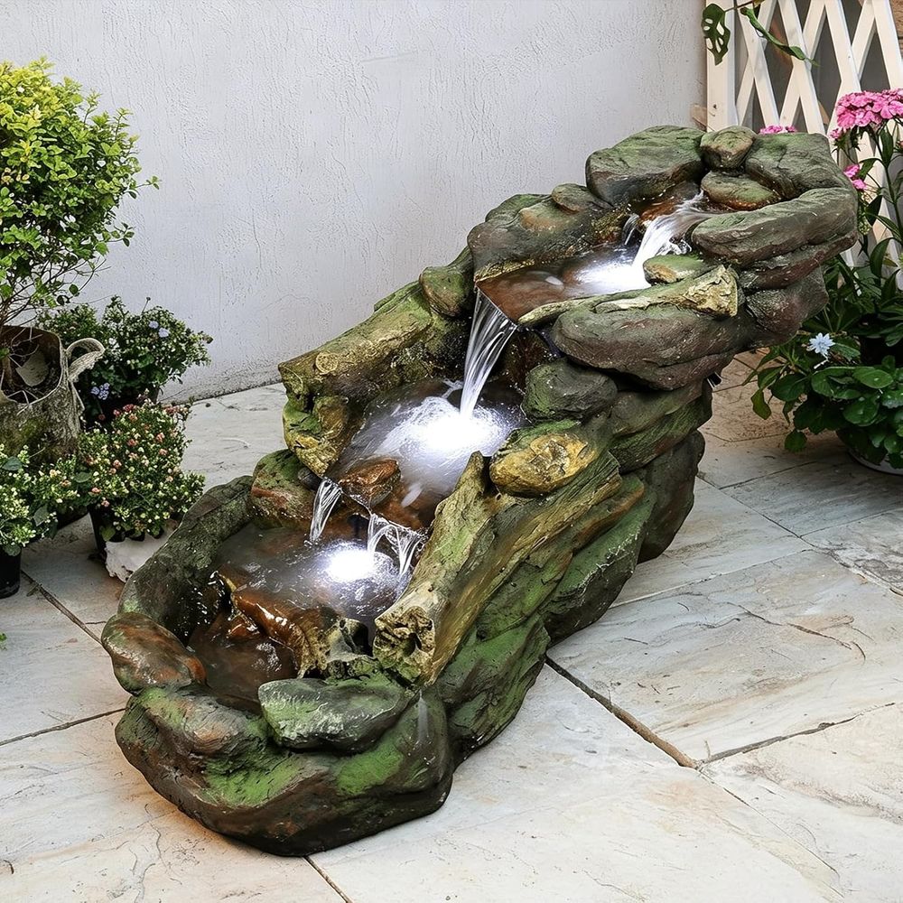 Fuente de Agua Exterior de Múl - Outdoor Lighting For Backyard reseña y precio