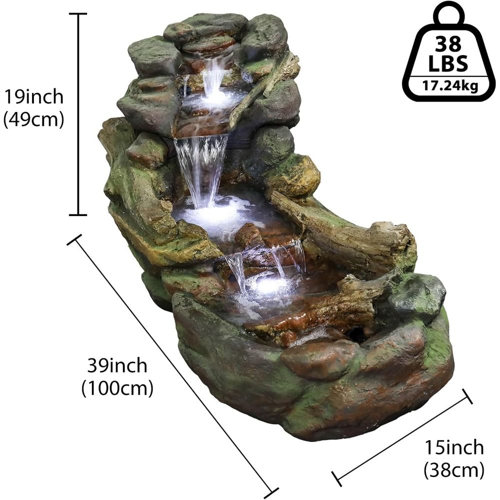 Fuente de Agua Exterior de Múl - Outdoor Lighting For Backyard reseña y precio