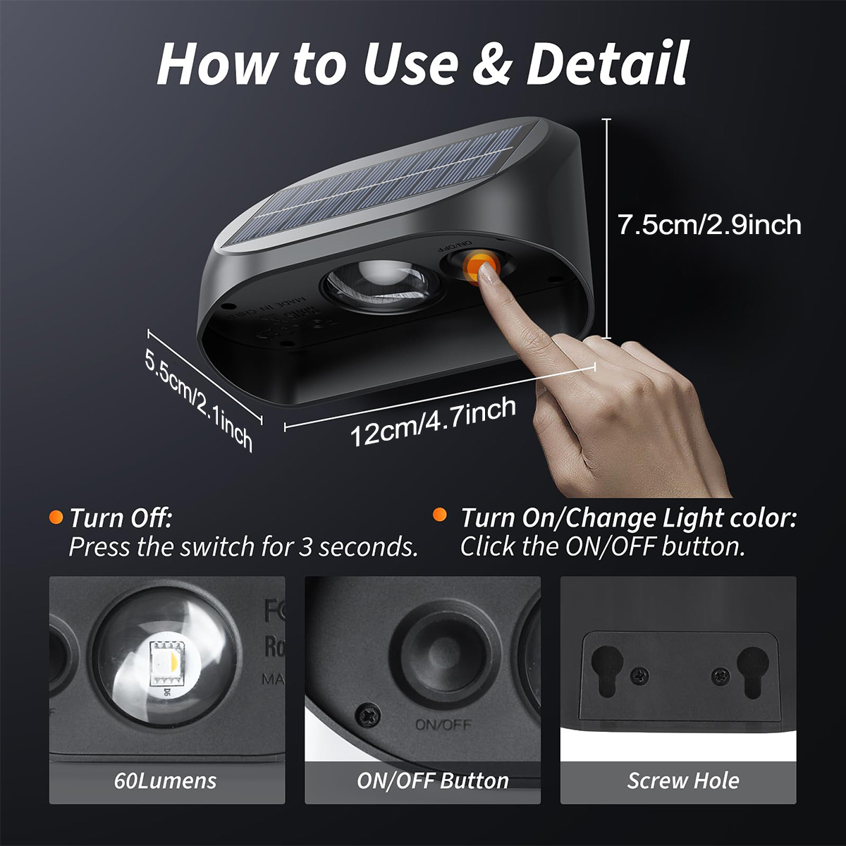 Lámpara Solar de pared para ex - Outdoor Lighting Deck reseña y precio
