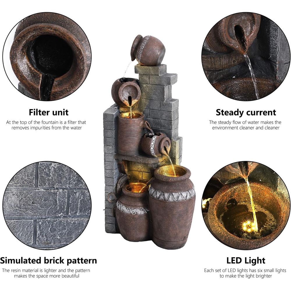 Fuente de Agua en Cascada de R - Outdoor Lighting Deck reseña y precio