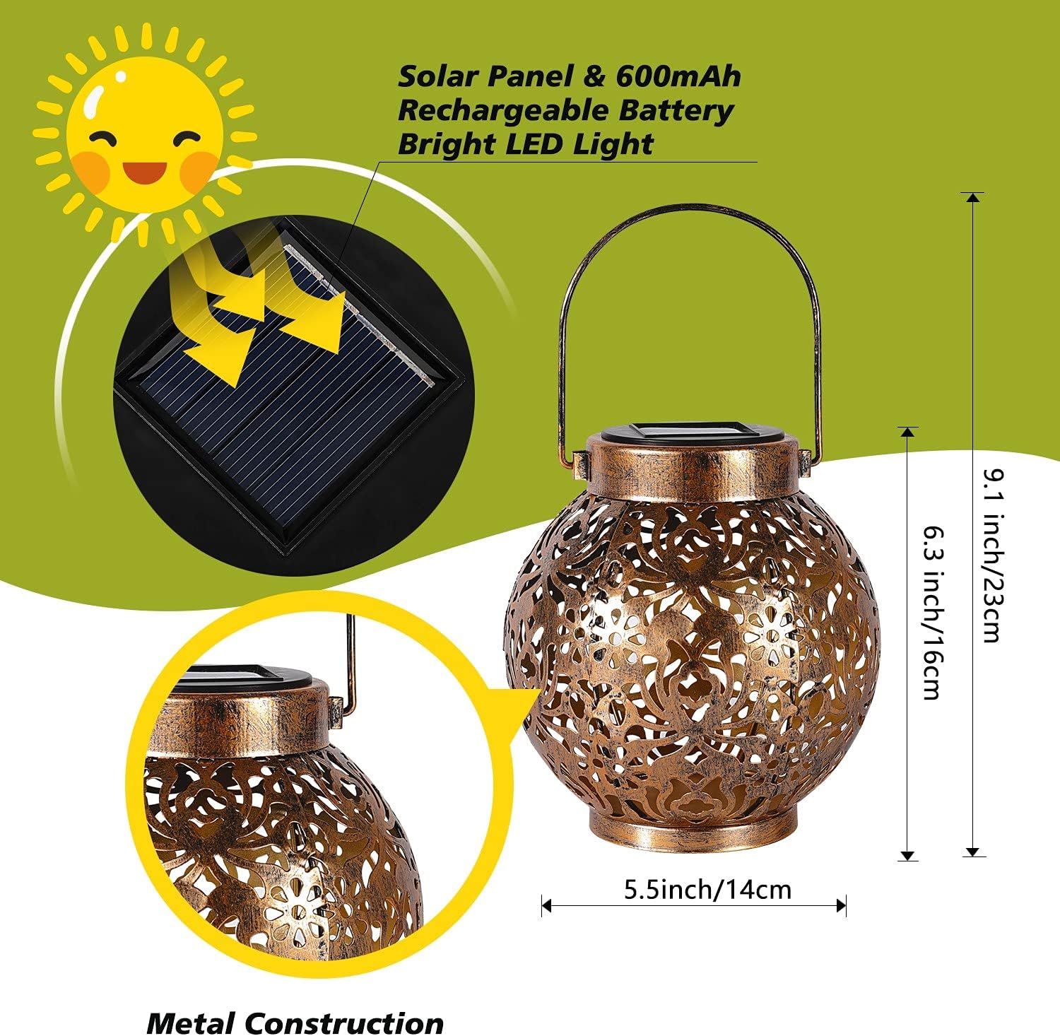 1-6 Lámparas Solares Marroquíe - Outdoor Lighting Led Fixtures reseña y precio