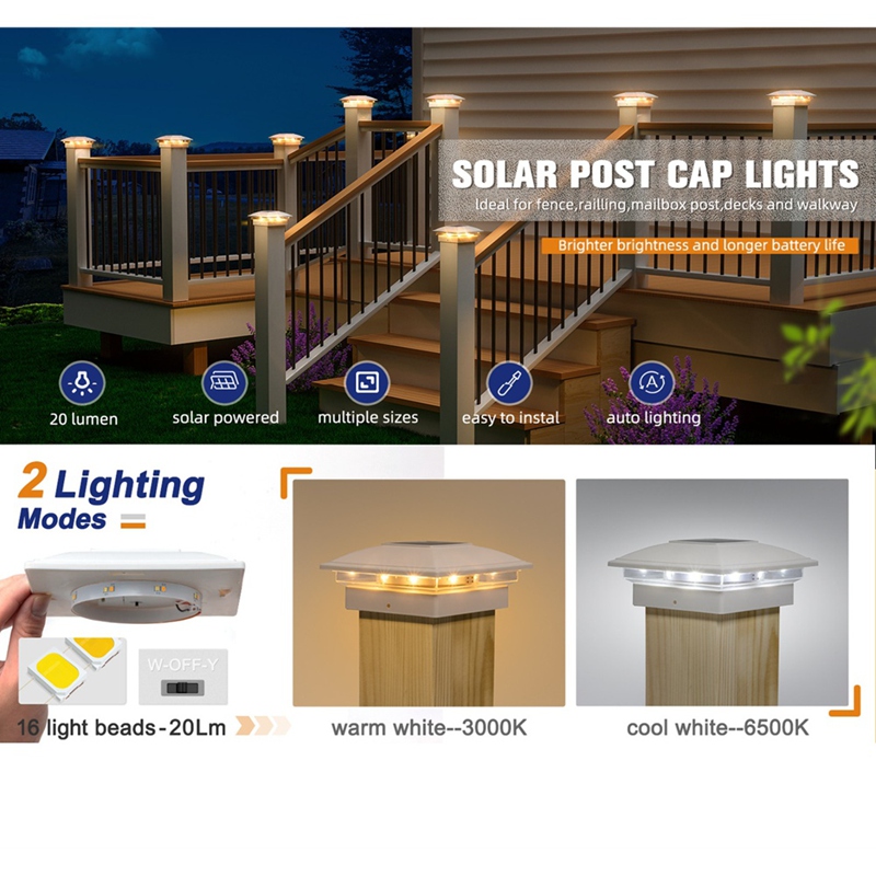Paquete de 4 luces solares par - Outdoor Lighting Deck reseña y precio