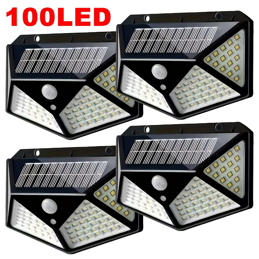 Lámpara Solar de Jardín de 100 - Outdoor Lighting For Fence reseña y precio