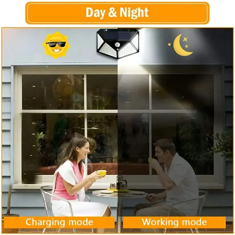 Lámpara Solar de Jardín de 100 - Outdoor Lighting For Fence reseña y precio