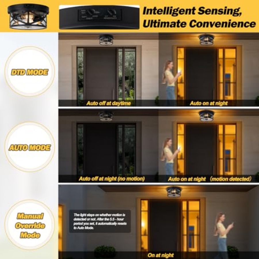 Lámpara de techo para exterior - Motion Sensor Outdoor reseña y precio