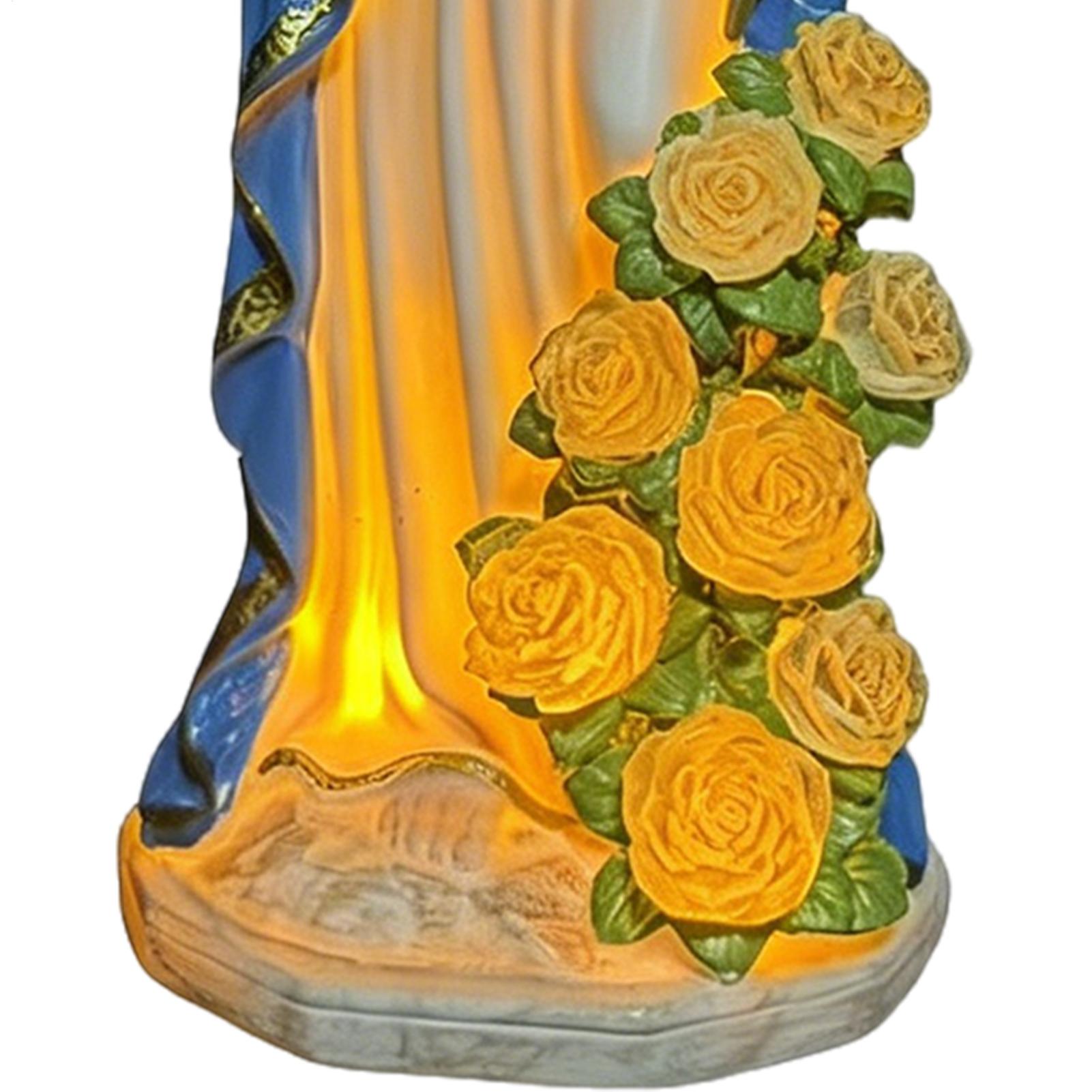 Estatua solar de la Virgen Mar - Outdoor Lighting For Backyard reseña y precio