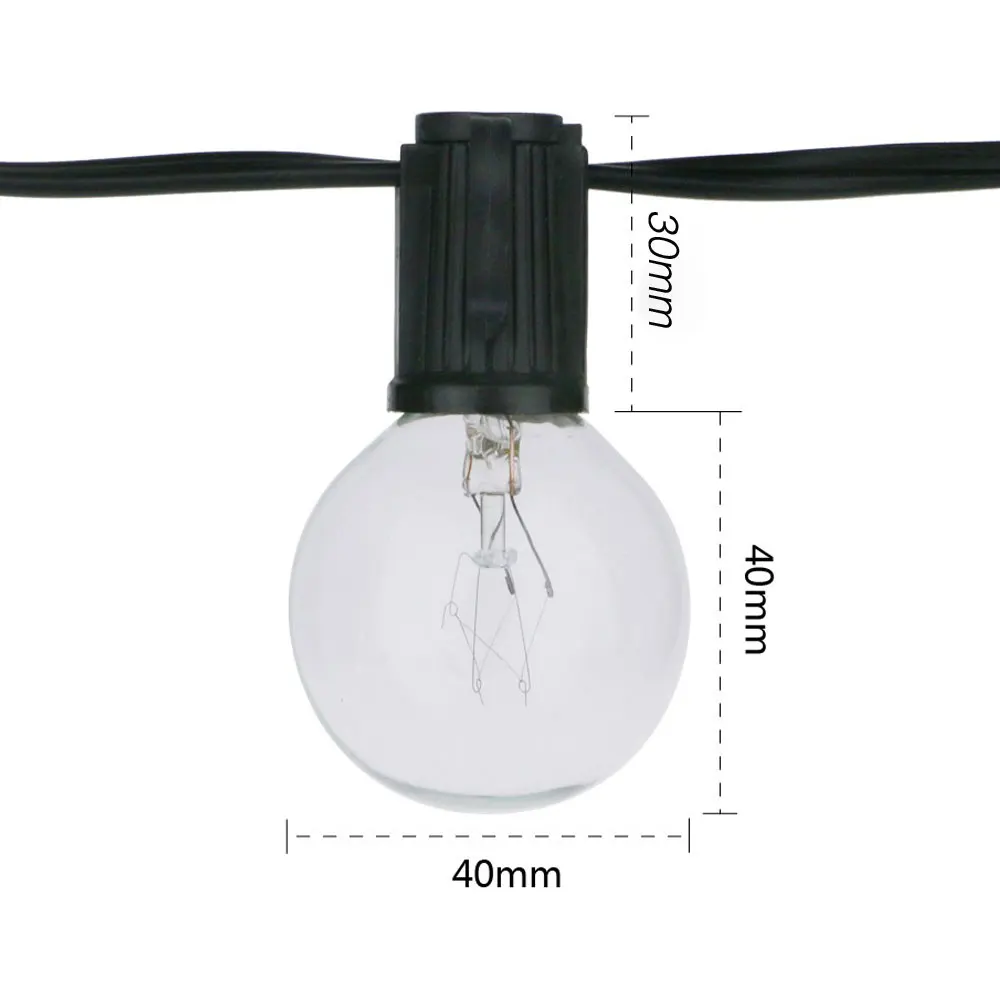 Guirnalda de Luces G40 de 8 Me - Outdoor Lighting Vintage reseña y precio
