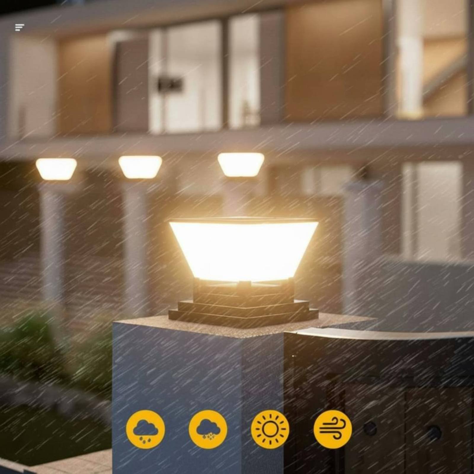 Lámpara Solar para Poste, Resi - Outdoor Lighting For Fence reseña y precio